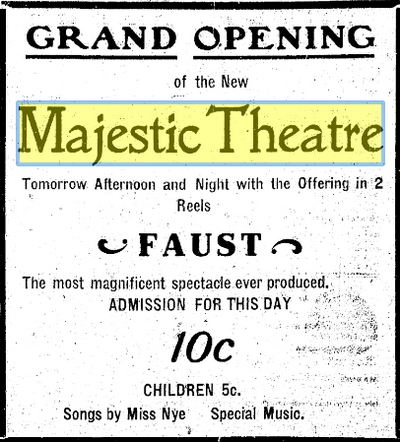Sept 7 1911 Majestic Theatre, Muskegon